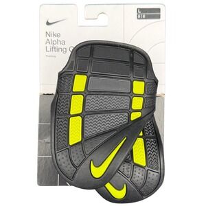 Nike Alpha Training Lifting Grip Black Atomic Green Large NWT